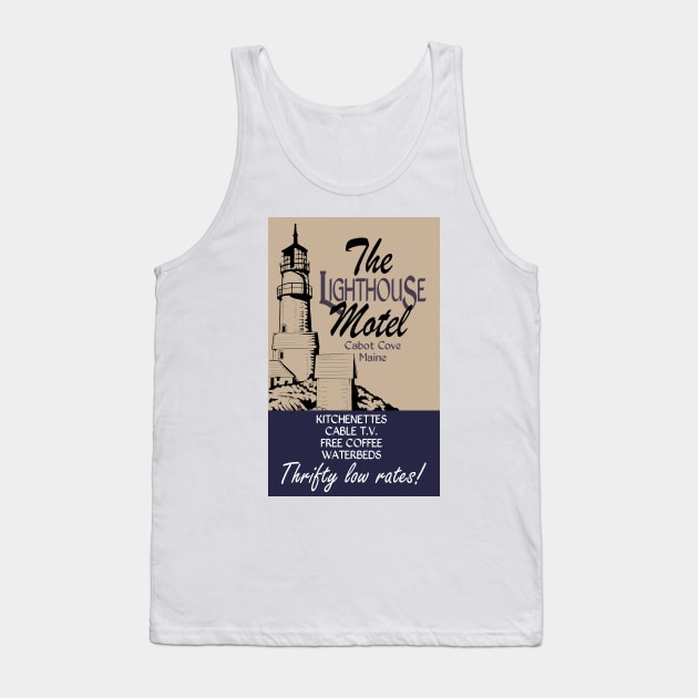 Lighthouse Motel Poster Tank Top by MurderSheWatched